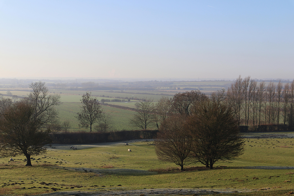Landscape view of English countryside
