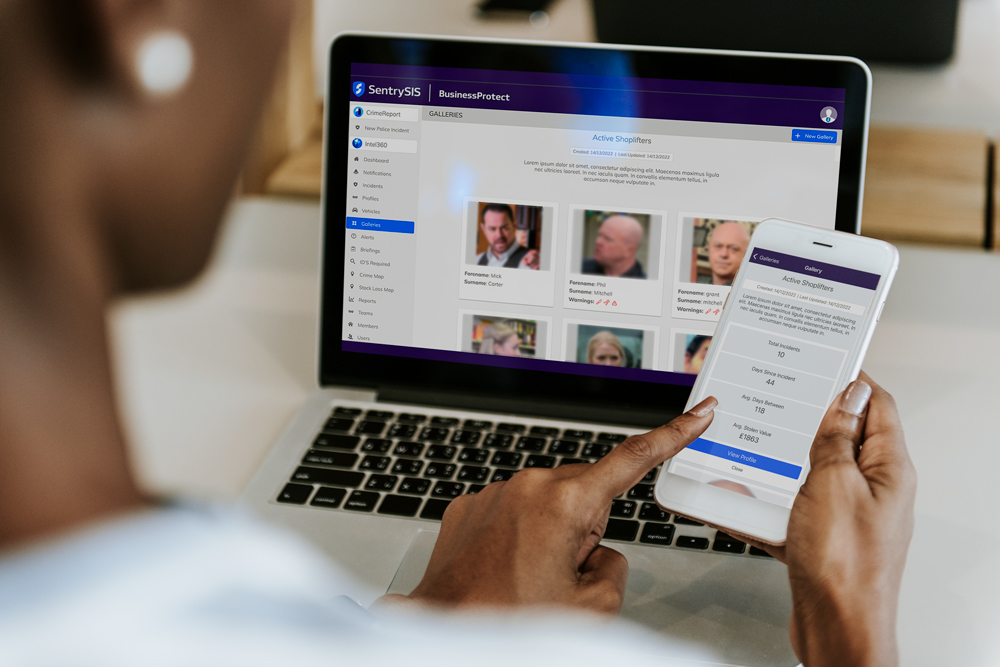 SentrySIS on desktop computer