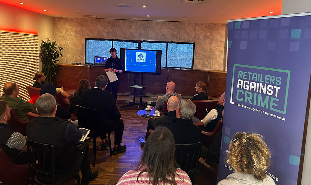 PC Evelyn Hegarty from Police Scotland presenting to the audience
