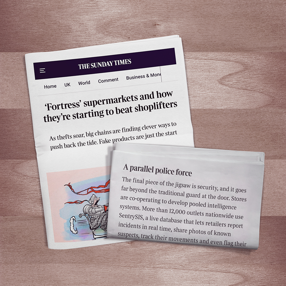 SentrySIS as featured in The Sunday Times